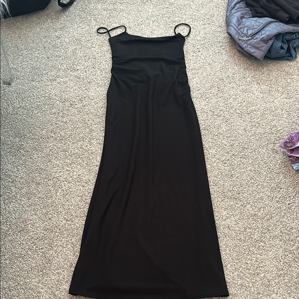 Reformation Black Maxi Dress with Spaghetti Straps